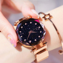 Load image into Gallery viewer, 2018 Luxury Rose Gold Women Watches Starry Sky Magnetic Female Wristwatch Waterproof Rhinestone Clock Ladies Watch DropShipping