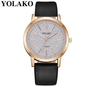 2019 Top Brand High Quality Fashion Womens Ladies Simple Watches Geneva Faux Leather Analog Quartz Wrist Watch clock saat Gift Q