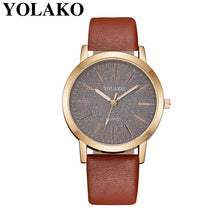 Load image into Gallery viewer, 2019 Top Brand High Quality Fashion Womens Ladies Simple Watches Geneva Faux Leather Analog Quartz Wrist Watch clock saat Gift Q