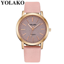 Load image into Gallery viewer, 2019 Top Brand High Quality Fashion Womens Ladies Simple Watches Geneva Faux Leather Analog Quartz Wrist Watch clock saat Gift Q