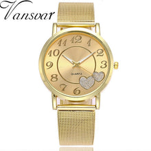 Load image into Gallery viewer, 2019 Vansoar Fashion Simple Brand Women Watch Stainless Steel Strap Pin Buckle Ladies Clock Quartz Wrist Watches zegarek damski