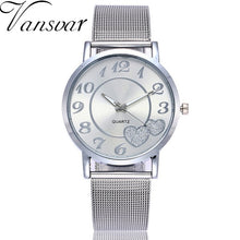 Load image into Gallery viewer, 2019 Vansoar Fashion Simple Brand Women Watch Stainless Steel Strap Pin Buckle Ladies Clock Quartz Wrist Watches zegarek damski