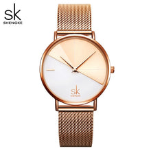 Load image into Gallery viewer, Shengke Women&#39;s Watches Fashion Leather Wrist Watch Vintage Ladies Watch Irregular Clock Mujer Bayan Kol Saati Montre Feminino