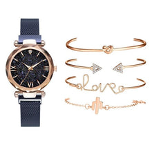 Load image into Gallery viewer, 5pcs Set Luxury Women Watches Magnetic Starry Sky Female Clock Quartz Wristwatch Fashion Ladies Wrist Watch relogio feminino