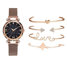 Load image into Gallery viewer, 5pcs Set Luxury Women Watches Magnetic Starry Sky Female Clock Quartz Wristwatch Fashion Ladies Wrist Watch relogio feminino