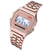 Load image into Gallery viewer, LED Digital Stainless Steel Strap Alarm Wrist Watch Ultra Thin Women Business For Children Kids Men Boys Sports Traveling GIFTS