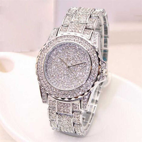 Women Ladies Bling Diamonds Crystal Strap Watch Fashion Luxury Stainless Steel Analog Quartz WristWatches relogio feminino