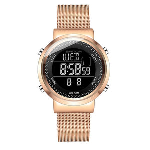 Stainless Steel Digital Watch Women Sport Watches Electronic Led Ladies Wrist Watch For Women Clock Female Wristwatch Waterproof