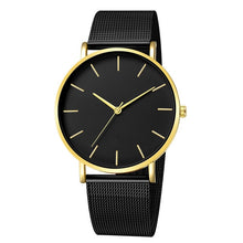 Load image into Gallery viewer, Women Watches Bayan Kol Saati Fashion Rose Gold Silver Men Ladies Watch For Women reloj mujer saat relogio zegarek damski black