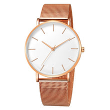 Load image into Gallery viewer, Women Watches Bayan Kol Saati Fashion Rose Gold Silver Men Ladies Watch For Women reloj mujer saat relogio zegarek damski black