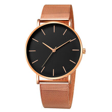 Load image into Gallery viewer, Women Watches Bayan Kol Saati Fashion Rose Gold Silver Men Ladies Watch For Women reloj mujer saat relogio zegarek damski black