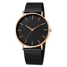 Load image into Gallery viewer, Women Watches Bayan Kol Saati Fashion Rose Gold Silver Men Ladies Watch For Women reloj mujer saat relogio zegarek damski black