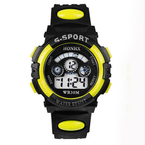 2019 Waterproof Children Boy Multifunction Boy Digital LED Sports Waterproof Wrist Watch Kids Alarm Date Electronic Watch Gift Q