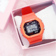 Load image into Gallery viewer, 2019 New Multifunction Electronic Sport Woman Watch Waterproof Silicone Student Wristwatches Big Dial Clock relogios femininos