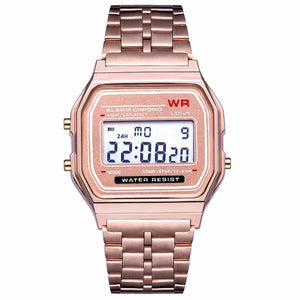 Fashion Women Female Men Quartz Watch Waterproof LED Digital Business Watches Gold Sport Wristwatch Thanksgiving Christmas Gift