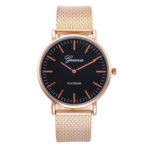 Fashion Casual watches Womens Men Classic Quartz Stainless Steel Wrist Watch Bracelet Watches Black White Dial Case 2019