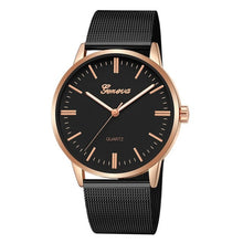 Load image into Gallery viewer, Fashion Casual watches Womens Men Classic Quartz Stainless Steel Wrist Watch Bracelet Watches Black White Dial Case 2019