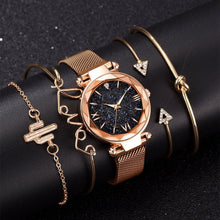 Load image into Gallery viewer, 5pcs Set Luxury Women Watches Magnetic Starry Sky Female Clock Quartz Wristwatch Fashion Ladies Wrist Watch relogio feminino