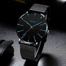 Load image into Gallery viewer, 2020 Ultra Thin Watch Men Business Blue Dial Watch Quartz Stainless Steel Strap Band Simple WristWatch Male Clock Free Shipping