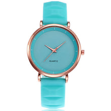 Load image into Gallery viewer, Women Quartz Watch Soft Silicone Strap Simple Round Dial Watch Birthday Gifts hh88