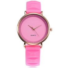 Load image into Gallery viewer, Women Quartz Watch Soft Silicone Strap Simple Round Dial Watch Birthday Gifts hh88