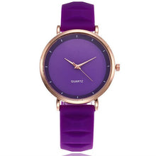 Load image into Gallery viewer, Women Quartz Watch Soft Silicone Strap Simple Round Dial Watch Birthday Gifts hh88