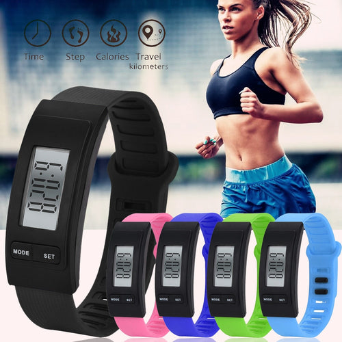 Run Step Watch Bracelet Pedometer Calorie Counter Digital LCD Walking Distance derss ladies designer watches luxury watch women