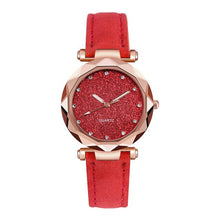 Load image into Gallery viewer, Ladies Fashion Korean Rhinestone Rose Gold Quartz Watch Female Belt Watch Women&#39;s Watches Fashion Leather Watch Women Watches