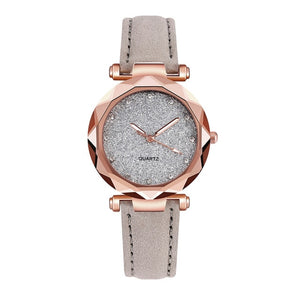 Ladies Fashion Korean Rhinestone Rose Gold Quartz Watch Female Belt Watch Women's Watches Fashion Leather Watch Women Watches