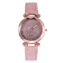 Load image into Gallery viewer, Ladies Fashion Korean Rhinestone Rose Gold Quartz Watch Female Belt Watch Women&#39;s Watches Fashion Leather Watch Women Watches