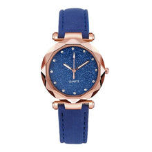 Load image into Gallery viewer, Ladies Fashion Korean Rhinestone Rose Gold Quartz Watch Female Belt Watch Women&#39;s Watches Fashion Leather Watch Women Watches