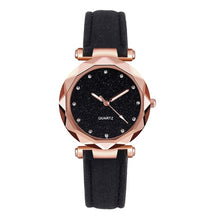 Load image into Gallery viewer, Ladies Fashion Korean Rhinestone Rose Gold Quartz Watch Female Belt Watch Women&#39;s Watches Fashion Leather Watch Women Watches