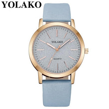 Load image into Gallery viewer, 2019 Top Brand High Quality Fashion Womens Ladies Simple Watches Geneva Faux Leather Analog Quartz Wrist Watch clock saat Gift Q