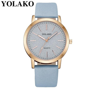 2019 Top Brand High Quality Fashion Womens Ladies Simple Watches Geneva Faux Leather Analog Quartz Wrist Watch clock saat Gift Q