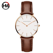 Load image into Gallery viewer, Dropshipping Japan Quartz Simple Women Fashion Watch White Leather Strap Ladies Wrist Watches Brand Waterproof Wristwatch 36mm