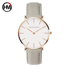 Load image into Gallery viewer, Dropshipping Japan Quartz Simple Women Fashion Watch White Leather Strap Ladies Wrist Watches Brand Waterproof Wristwatch 36mm