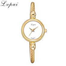 Load image into Gallery viewer, Lvpai Women Small Gold Bangle Bracelet Luxury Watches Stainless Steel Ladies Quartz Wristwatch Brand Casual Women Dress Colck