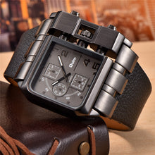 Load image into Gallery viewer, Oulm 3364 Casual Wristwatch Square Dial Wide Strap Men's Quartz Watch Luxury Brand Male Clock Super Big Men Watches montre homme