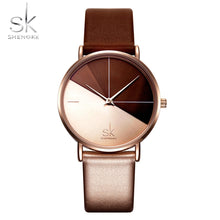 Load image into Gallery viewer, Shengke Women&#39;s Watches Fashion Leather Wrist Watch Vintage Ladies Watch Irregular Clock Mujer Bayan Kol Saati Montre Feminino