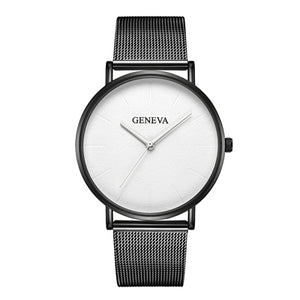 GENEVA Simple Women Watches Top Brand Luxury Stainless Steel Mesh Quartz Wristwatches Fashion Clock ladies Watch Montre Femme