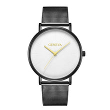 Load image into Gallery viewer, GENEVA Simple Women Watches Top Brand Luxury Stainless Steel Mesh Quartz Wristwatches Fashion Clock ladies Watch Montre Femme