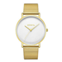 Load image into Gallery viewer, GENEVA Simple Women Watches Top Brand Luxury Stainless Steel Mesh Quartz Wristwatches Fashion Clock ladies Watch Montre Femme