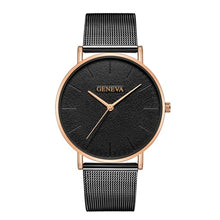 Load image into Gallery viewer, GENEVA Simple Women Watches Top Brand Luxury Stainless Steel Mesh Quartz Wristwatches Fashion Clock ladies Watch Montre Femme