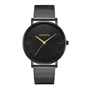 GENEVA Simple Women Watches Top Brand Luxury Stainless Steel Mesh Quartz Wristwatches Fashion Clock ladies Watch Montre Femme