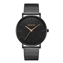 Load image into Gallery viewer, GENEVA Simple Women Watches Top Brand Luxury Stainless Steel Mesh Quartz Wristwatches Fashion Clock ladies Watch Montre Femme