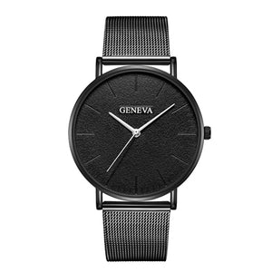 GENEVA Simple Women Watches Top Brand Luxury Stainless Steel Mesh Quartz Wristwatches Fashion Clock ladies Watch Montre Femme