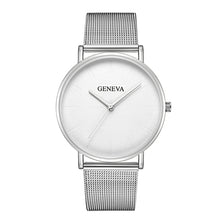 Load image into Gallery viewer, GENEVA Simple Women Watches Top Brand Luxury Stainless Steel Mesh Quartz Wristwatches Fashion Clock ladies Watch Montre Femme