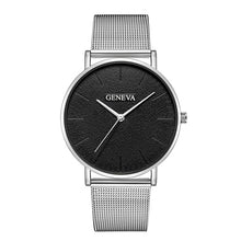 Load image into Gallery viewer, GENEVA Simple Women Watches Top Brand Luxury Stainless Steel Mesh Quartz Wristwatches Fashion Clock ladies Watch Montre Femme