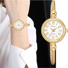 Load image into Gallery viewer, Lvpai Women Small Gold Bangle Bracelet Luxury Watches Stainless Steel Ladies Quartz Wristwatch Brand Casual Women Dress Colck