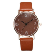 Load image into Gallery viewer, Top Style Fashion Women&#39;s Luxury Leather Band Analog Quartz WristWatch Golden Ladies Watch Women Dress Reloj Mujer Black Clock